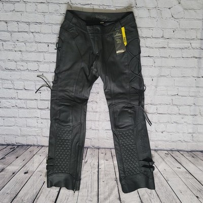 Scorpion Exo Women's Haley Black Leather Pants, Motorcycle- XL