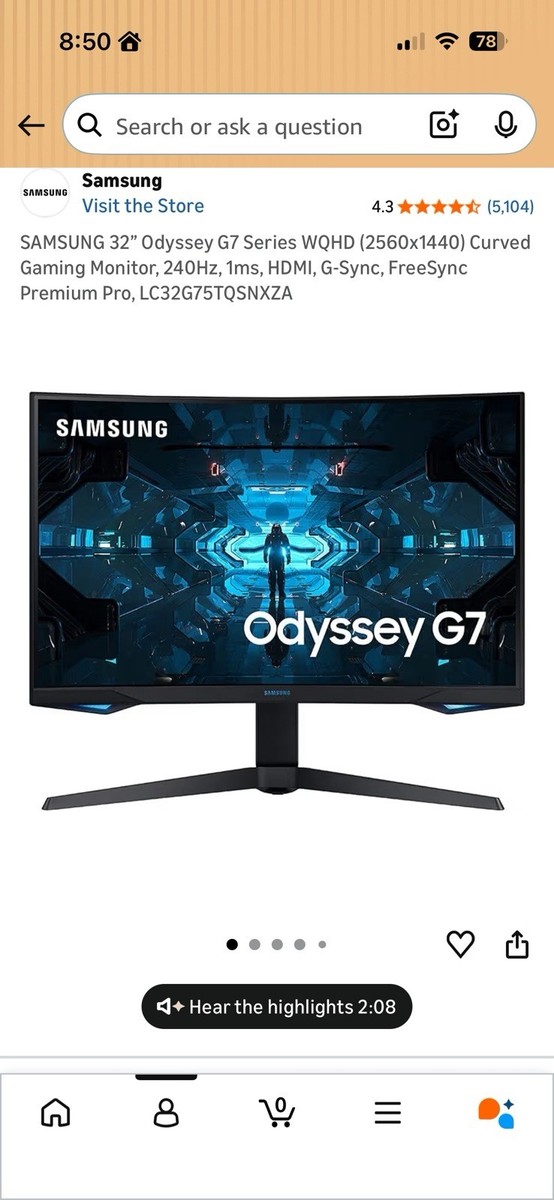 Samsung Odyssey G7 32