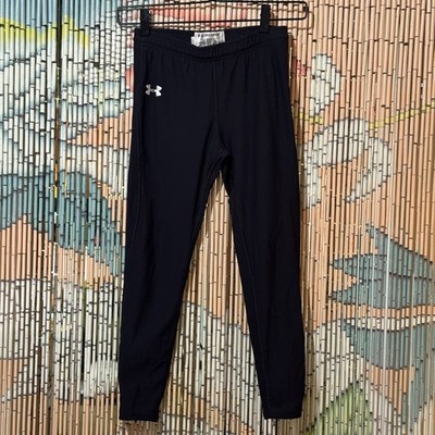 UNDER ARMOUR Performance Apparel Baselayer Drawstring Leggings, Black, Youth LG