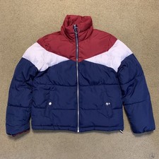 Arizona Jean Co Unisex Youth Size L Puffer Jacket Red White  Blue Winter Coat