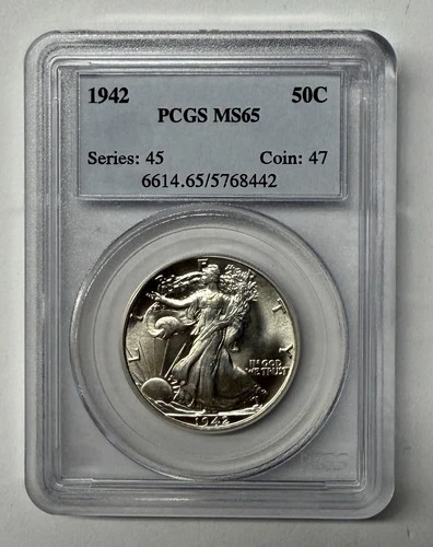 1942 Walking Liberty Half Dollar PCGS MS65