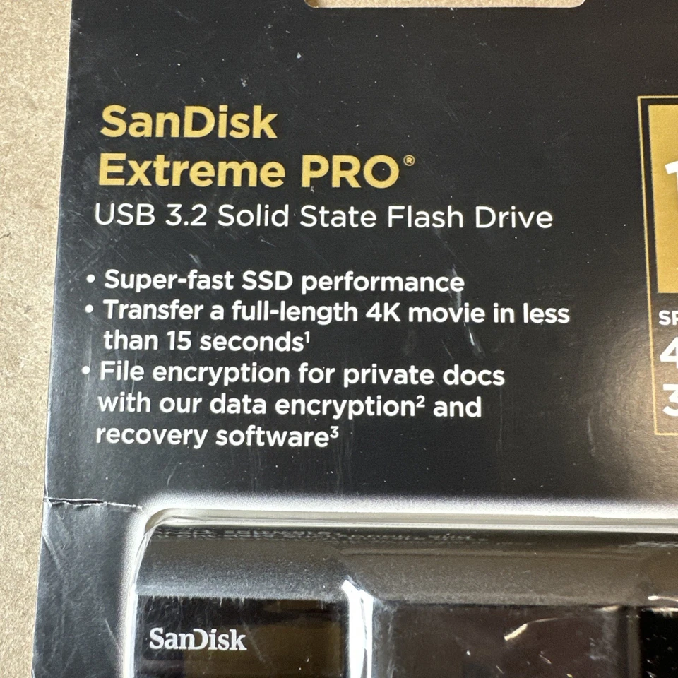 Sandisk 128Gb Extreme Pro Usb 3.2 Solid State Flash Drive - Up To 420M Personal  - Image 2 of 4