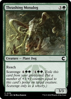 Thrashing Mossdog - 176 - Ravnica: Clue Edition
