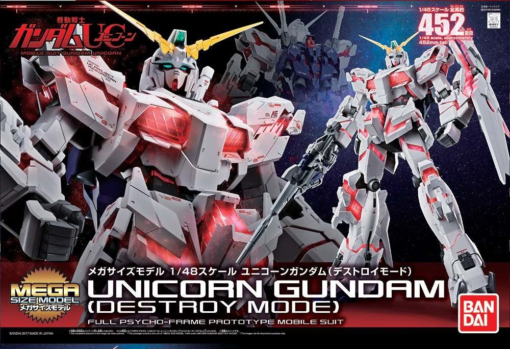 Bandai Gundam Unicorn Destroy Mega Size 1/48