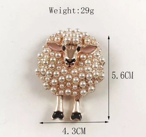 Art Deco Style Enamel Sheep Brooch - Picture 4 of 5