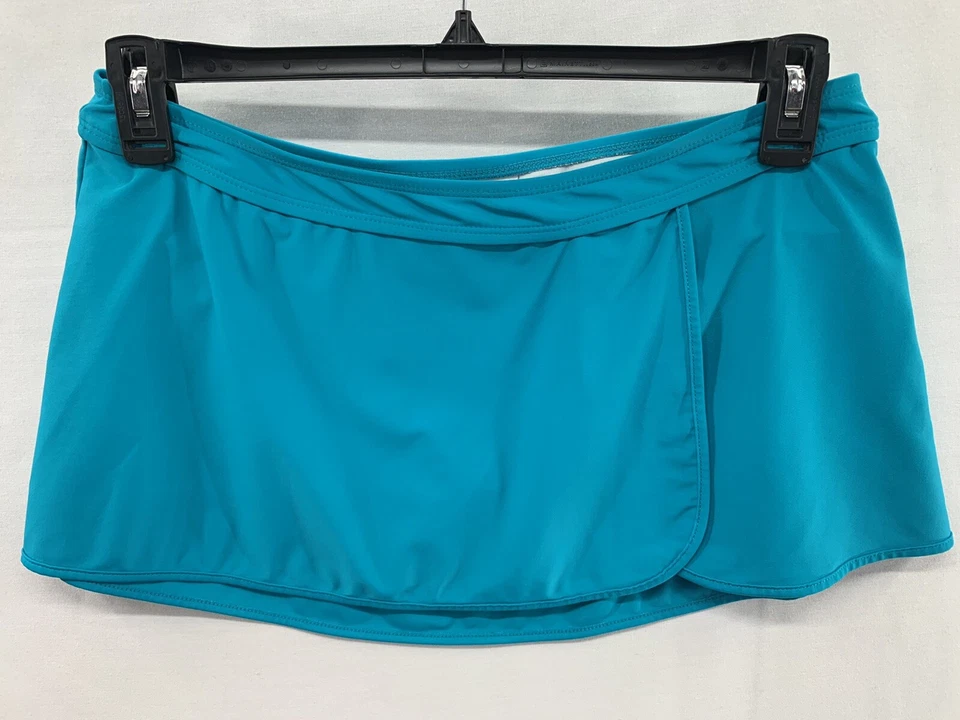 Traje de baño para mujer Jaclyn Smith parte inferior falda corta azul claro elástico talla 14 Foto 3 de 4