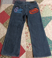Vintage Ecko Unltd Boys Size 7 Jeans Baggy Spell Out Skate Hip Hop Y2K RARE