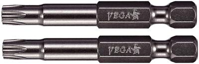Vega T25 Torx Security Bits. Professional Grade Inch Hex Shank Torx T25 S2 Steel