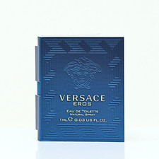 Versace Eros Eau de Toilette for Men Vial 0.03oz/1ml, NEW