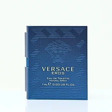 Versace Eros Eau de Toilette for Men Vial 0.03oz/1ml, NEW!