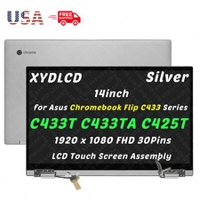 for Asus Chromebook Flip C433T 18100-14013600 LCD Touch Screen Complete Silver