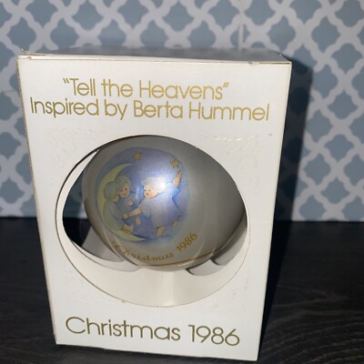 Schmidt 1986 Collectors Christmas Ornament  Tell the Heavens'' Berta Hummel