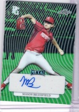 2023 Leaf Perfect Game Metal Mason Brassfield Green Prismatic Auto RC /15
