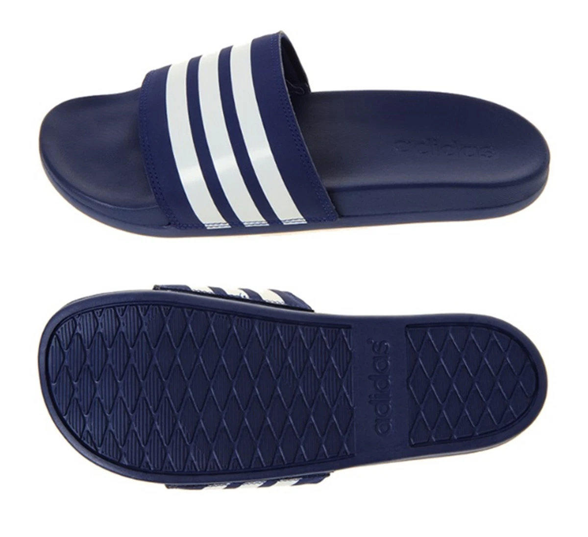 Adidas Men Adilette CF 3 Stripes Slipper Navy Shoes Beach Slide Sandales B42114
