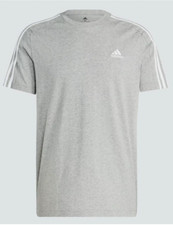 Size M - Adidas Men's Essentials Single Jersey 3-Stripes Tee SHIPS TODAY