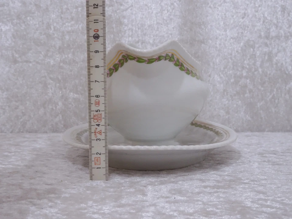 Antico Fraureuth Design Porcellana Salsiera - Vintage Um 1900 - Tacchino - 22 CM - Immagine 3 di 4