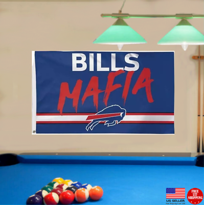 #ad #ad Buffalo Bills Mafia 3x5 Flag Man Cave Flag 3 x 5 Banner USA New Mancave Flags. $10.99