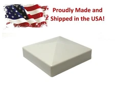 True 5x5 (127mm x 127mm) Plastic Pyramid Vinyl Fence Post Cap Grey8,16, 24 pk