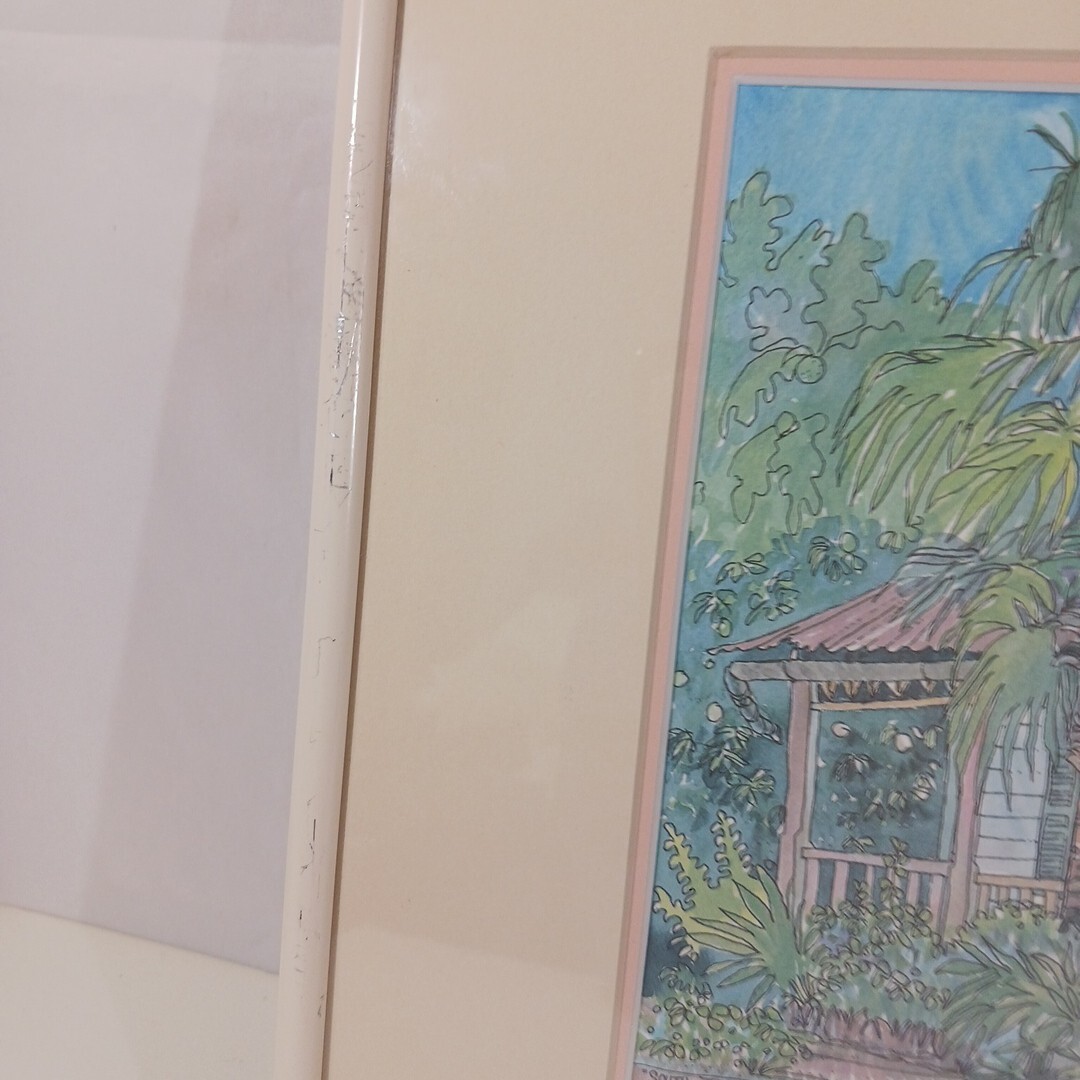 Cayman Island South Church St. Signed Debbie Van Der Bol Watercolor Print thumbnail 6