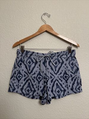 Lou Grey Boho Linen Blend Elastic Waist Drawstring Shorts