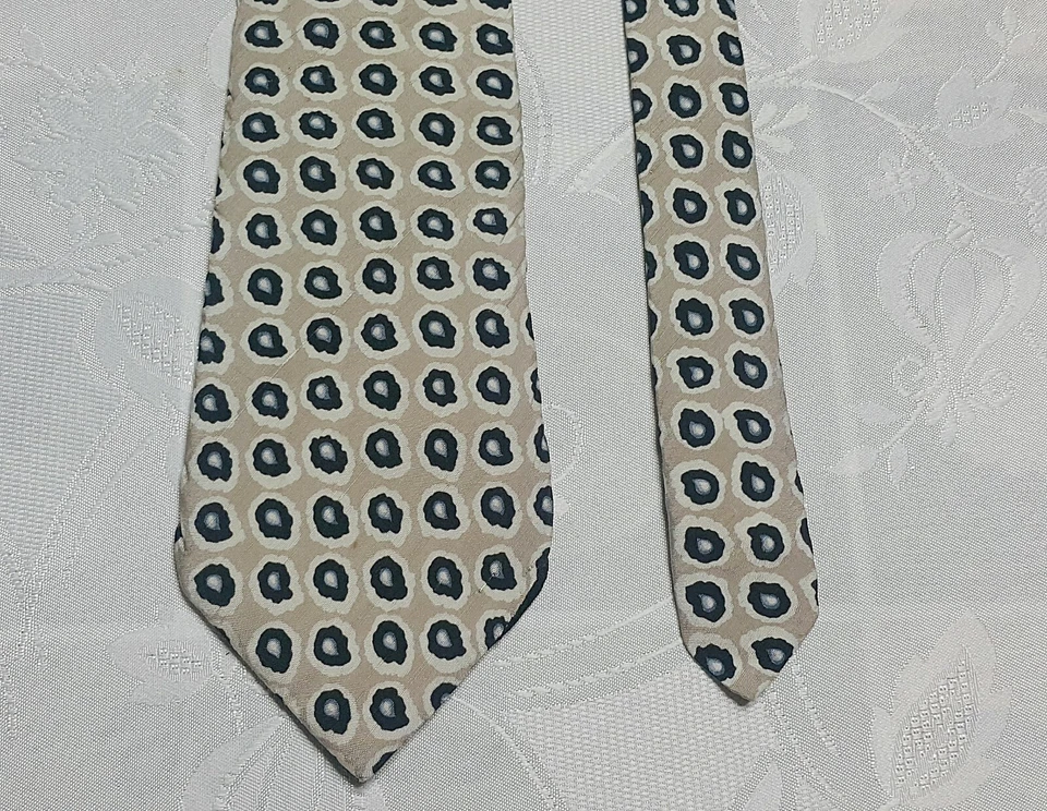 CORBATA DE HOMBRE CABALLERO TAILANDIA VINTAGE AUTÉNTICA JIM THOMPSON BEIGE SEDA TAILANDESA Foto 2 de 4