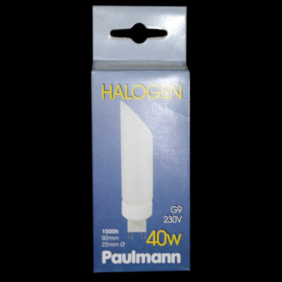 RARITÄT Paulmann 831.98 Halogen Birne 230V DecoPipe Satin G9 40W