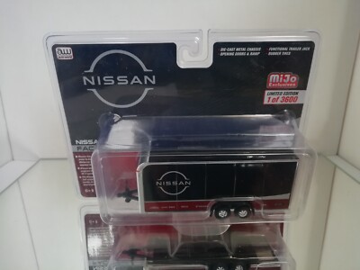 #4 Auto World Nissan Enclosed Trailer Limited Edition MiJo Exclusive 1:64