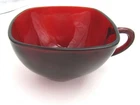 Cup Only, Charm Royal Ruby Red, Anchor Hocking Fire King Square - Vintage