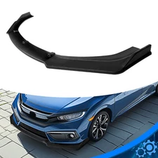 Front Bumper Lip Body Kit Spoiler Chin For 2016-2021 Honda Civic Matte Black