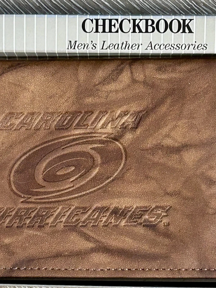 Carolina Hurricanes NHL Licensed Rico Checkbook Holder Embossed Leather New - Image 3 of 4