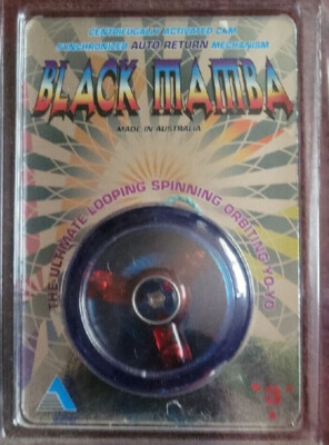 Black Mamba Yo-Yo, Blue, 3 Star, 1999, Designed in Australia Vintage