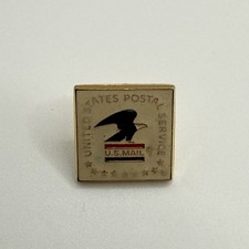 Rare Vintage USPS Enamel Gold Tone Pin US Mail