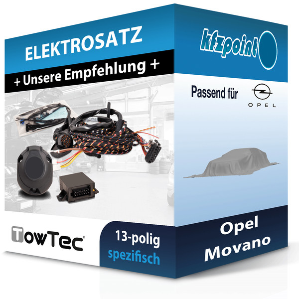 für Opel Movano 11.2003-03.2010 Towtec E-Satz 13Polig Fahrzeugspezifisch NEU-image