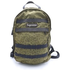 SUPREME 04SS Leopard Backpack Rucksack Khaki Used 092aaa2036e83ca9929c65c95ebf97