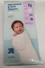 Disposable Diapers - Up up Newborn 34 Count Brand New