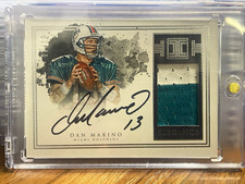2016 Panini Impeccable Dan Marino Dolphins Elegance Retired Patch Auto #2 /10