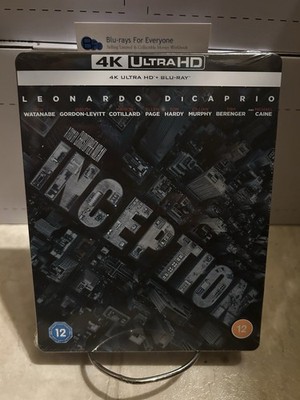 NEW Inception 4K SteelBook UHD Blu-ray (UK)[2010] No Dent - Ships Next Day