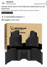 Michelin Vehicle Mats for 2019-2026 Ram 2500/3500 Crew Cab