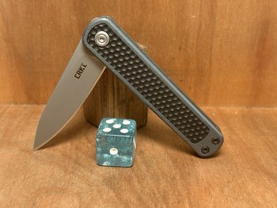 CRKT 7070 Pup ROGERS Design AUS-10 Steel Plain Blade Manual IKBS NEAR MINT!