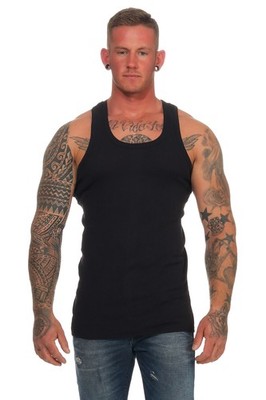 2 bis 8 Herren Unterhemd Achselhemd Sport Hemd Baumwolle schwarz 5-13 S-6XL