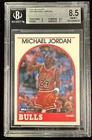 1989-90 Hoops Michael Jordan Card BGS 8.5 NM-MT+ HOF Bulls #200