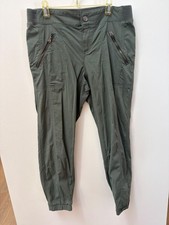 Athleta Green Womens Jogger Pants Size 10 With Zipper Pockets & Elastic Waistban