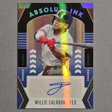 2020 Panini Absolute Ink Auto 1/1 BLACK SSP - Willie Calhoun - Texas Rangers