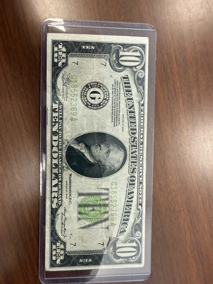 Vintage 1934 Currency Set $100, $20, $10, $5, $1 notes - Image 4 of 4