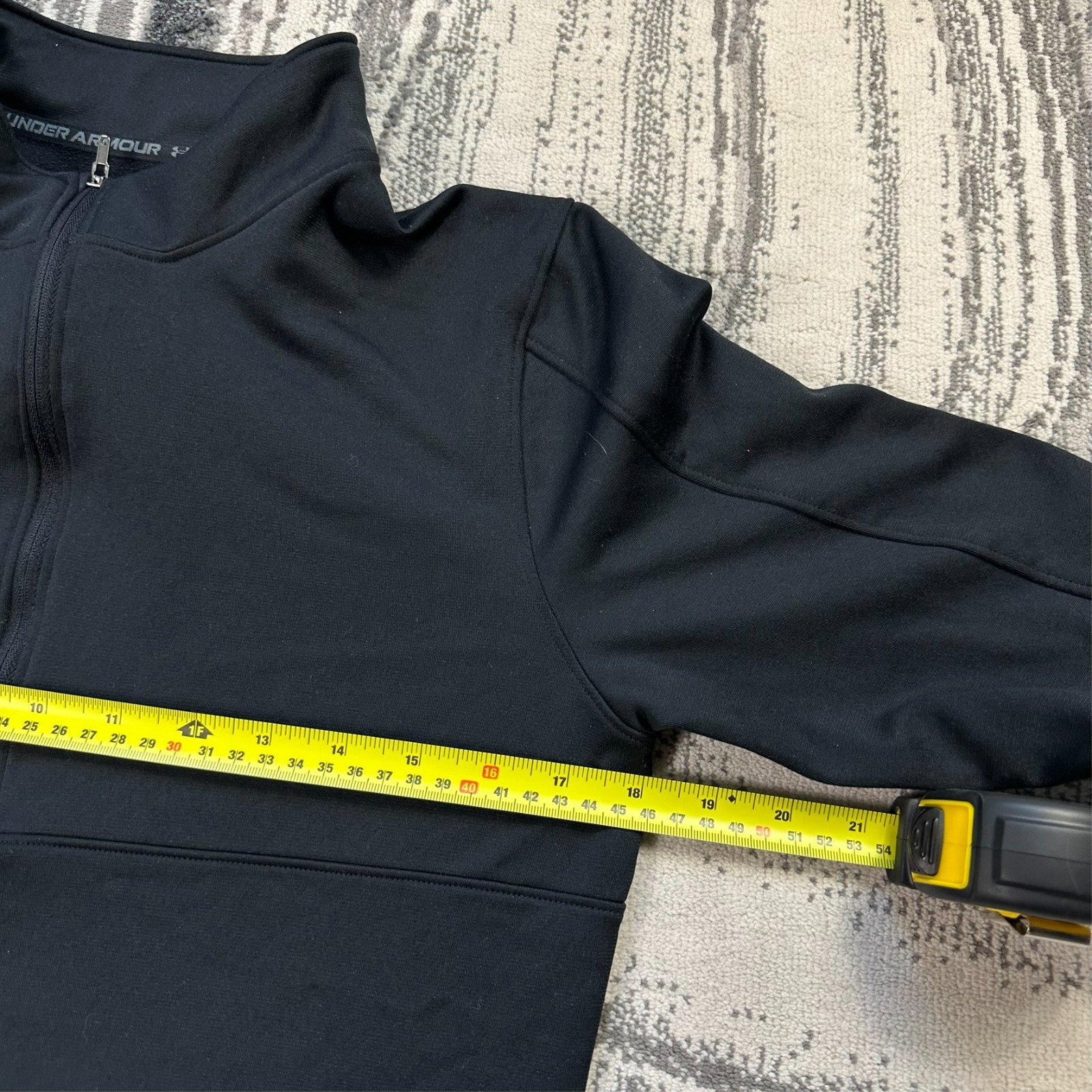 Vintage Under Armour Black ColdGear Logo Size Small Quarter Zip Top Sweatshirt image 4