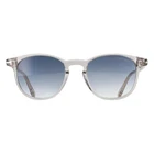 Tom Ford Sunglasses Holt-02 FT1302 20W Shiny Crystal Clear Blue Gradient