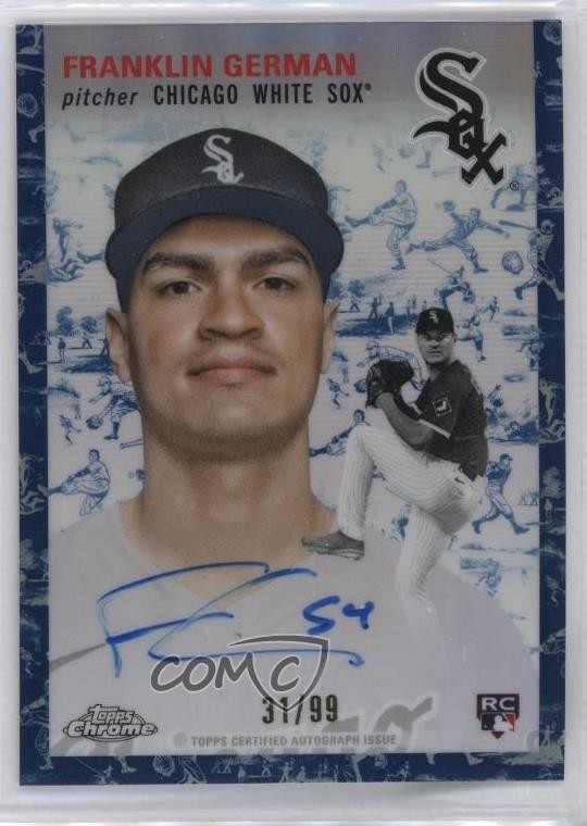 2023 Topps Chrome Platinum Anniversary 31/99 Franklin German Rookie Auto RC 0nr3