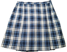 Schoolbelles Plaid Pleated School Girl Mini Skirt 14 Uniform Preppy 32" Academia