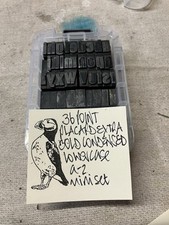 36  POINT PLACARD EXTRA BOLD CONDENSED COMPLETE A-Z LETTERPRESS PRINT TYPE