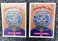 Polluted Percy 349a Barnacle Bill 349b GPK Garbage Pail Kids Card 1987 [Id 5,6]